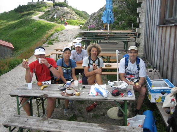 Pause am Hochfellnhaus
