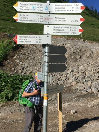 Wegweiser in Hochkrummbach