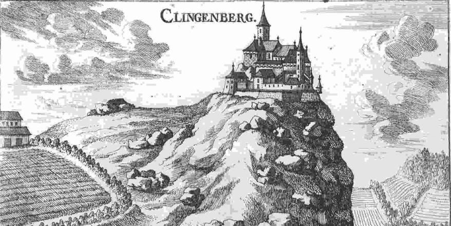 Ruine Klingeberg - Stich Vischer