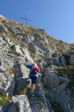 Steiganlage auf die letzten Meter zunm Fuderheusteingipfel
