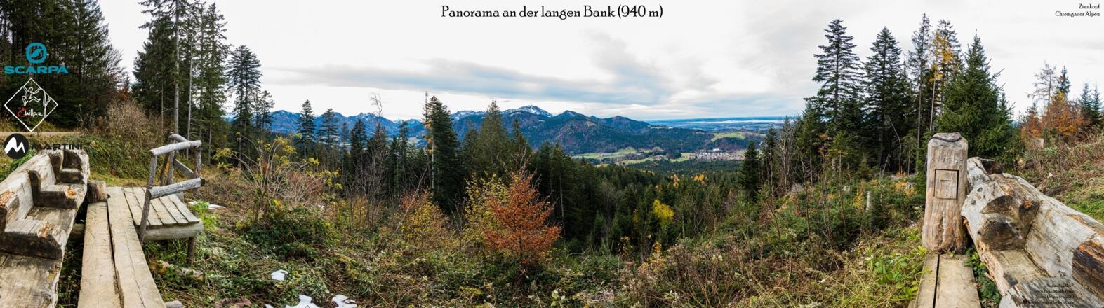 Das Panorama von der langen Bank ist bei Sonnenuntergang am schönsten.