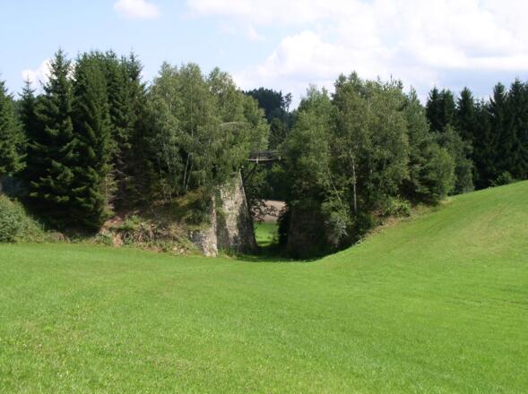 Pferdeeisenbahnbrücke Edlbruck - inzwischen ohne Holzbrücke