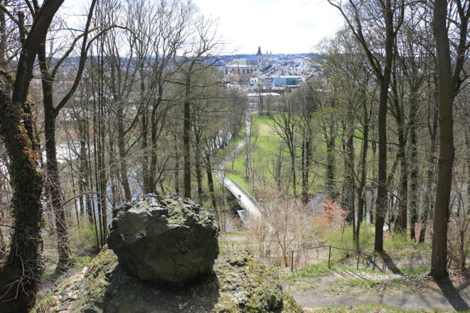 Blick vom Theresienstein auf die Innenstadt von Hof