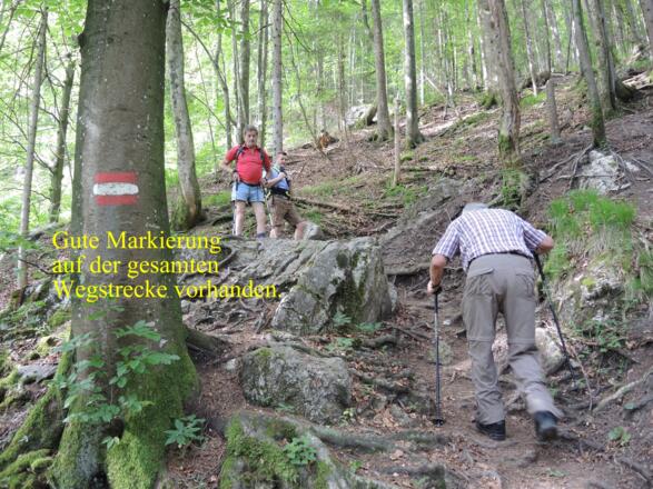 Gute Markierung vorhanden