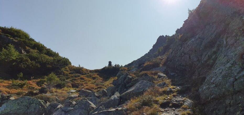 Blick zurück auf die Scharte!