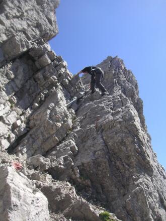 Gratabstieg am Seekofelklettersteig