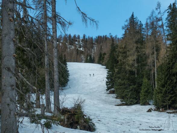 in der Schneise auf die Gugel