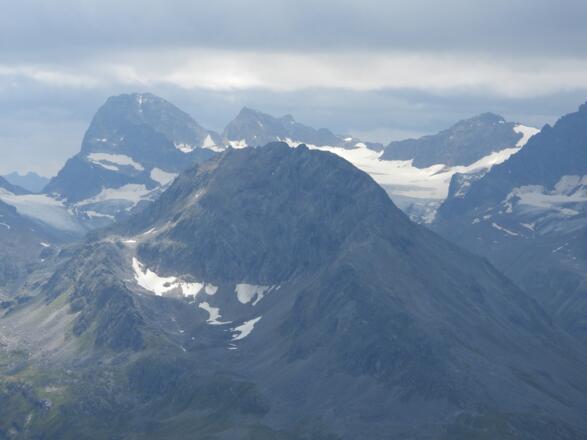 Der Große und Kleine Piz Buin, das Hohe Rad im Vordergund