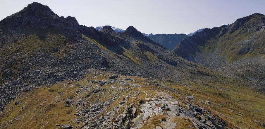 Blick zurück Richtung Otto Reichert Weg / Miesichlscharte