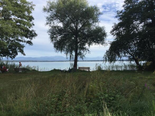 Blick vom Bernrieder Park auf den Starnberger See