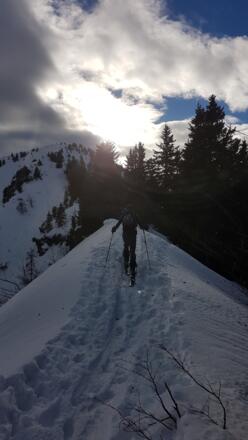 Weg über die Jägernase am Grat entlang