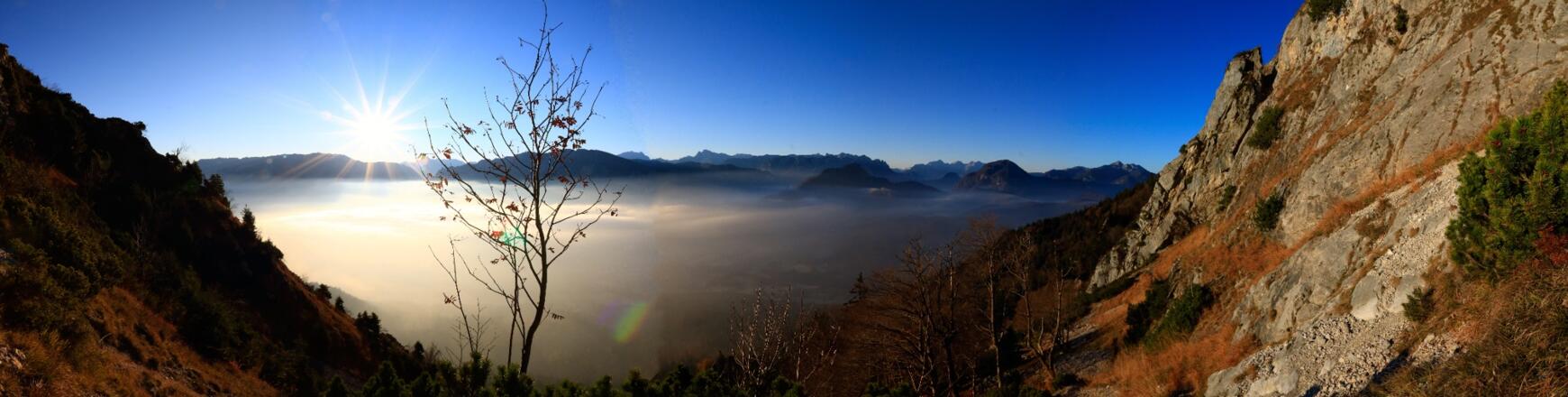 prächtiges Panorama an der Goldtropfwand