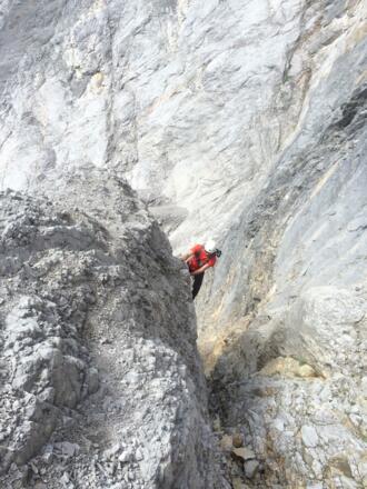 Einstiegsrinne in die Wiederroute