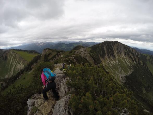 Auf dem Südwestgrat des Aiplspitz