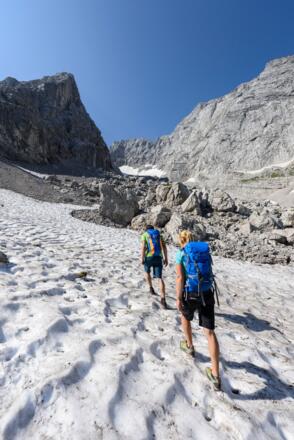 Aufstieg im Blaueiskar