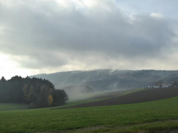 Blick kurz nach Pfauhof ins Tal