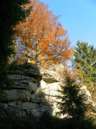 Abstieg um den Granitgipfel