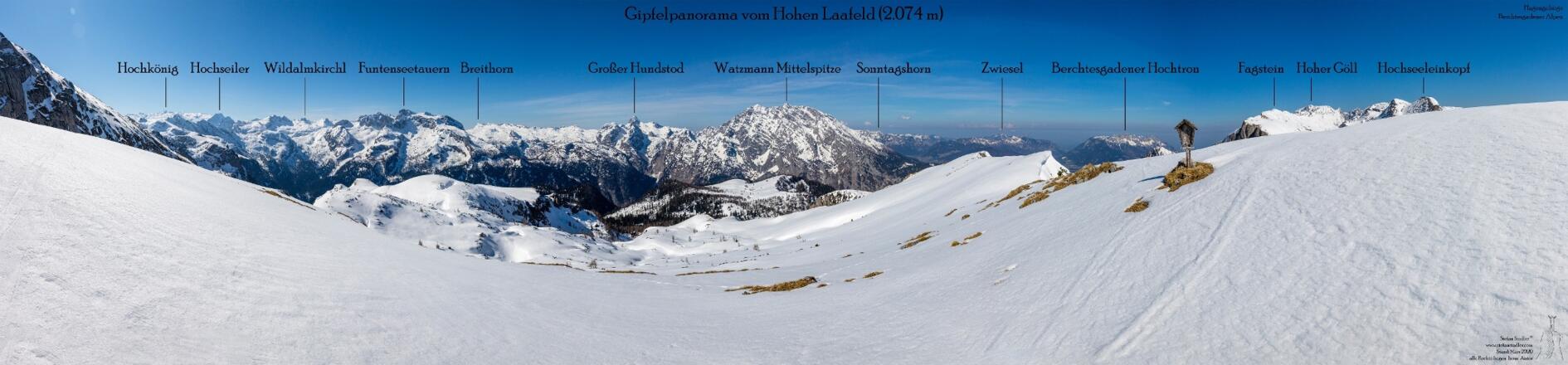 Gipfelpanorama von Hohen Laafeld.