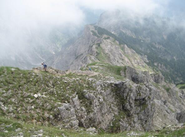Im Aufstieg über die Ostseite