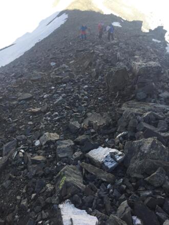 der untere Teil des Westgrates