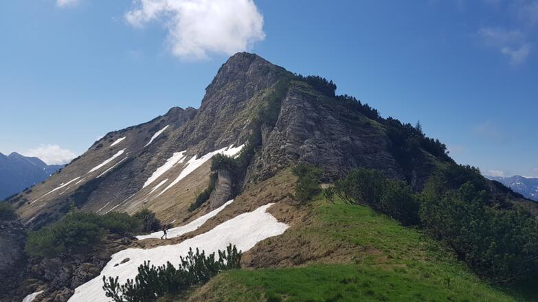 Ein Blick zurück auf die Weitalpspitze vom Lösertaljoch