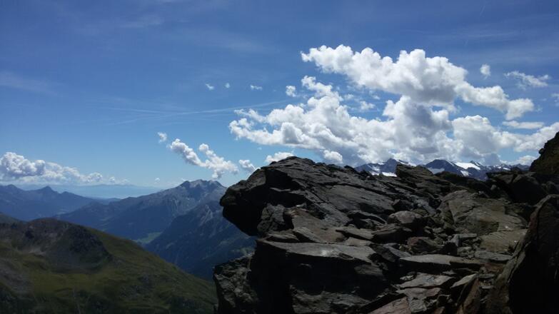 Ausblick vom Gipfel des Scheiblehnkogel