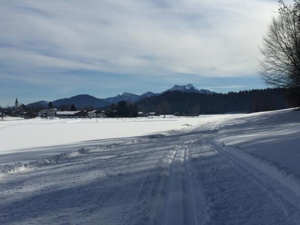 Im Hintergrund der Wendelstein