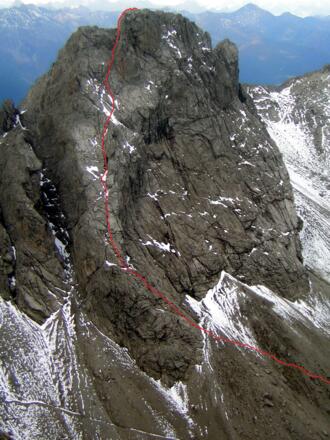 Seekofelnordwand von der kleinen Sandspitze
