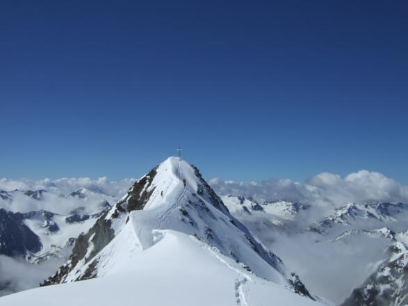 Rückblick zum Hauptgipfel vom Nordgipfel