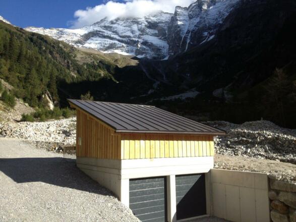 Geraer Hütte Materialseilbahn Talstation