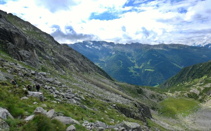 Am Weg über 'Die Gschlaeße' (2350m) oberhalb des Keilbachmooses - 02.08.2021
