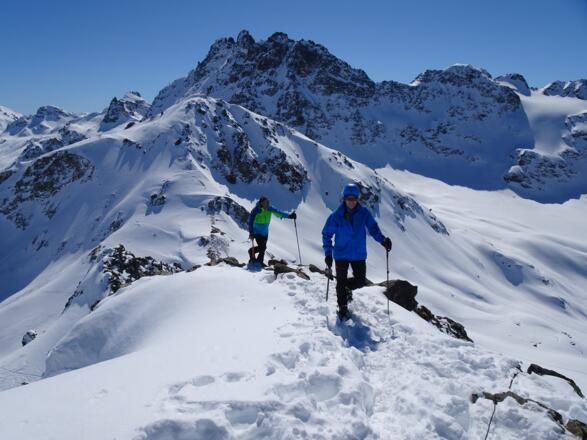 am Grat zum Gipfel der Heidelbergerspitze