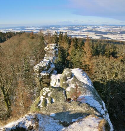 Blick über das Waldsteim-Massiv nach Nordwesten