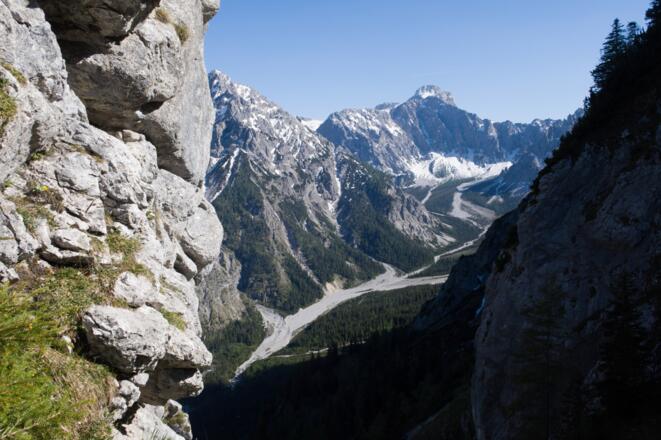Blick von der Hochalmscharte ins Wimbachtal