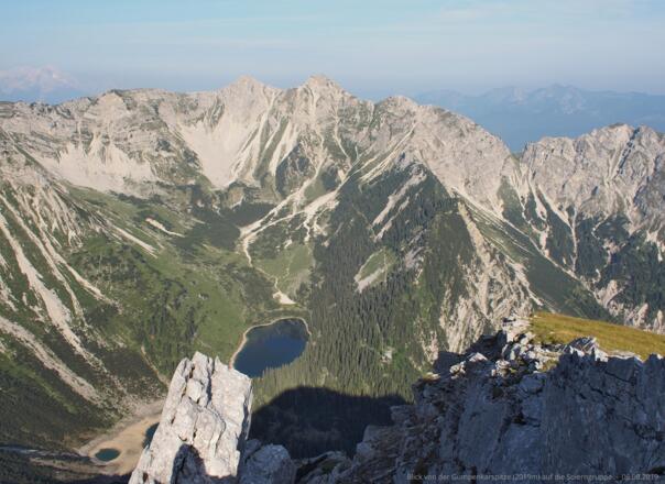 Blick von der Gumpenkarspitze auf die Soierngruppe