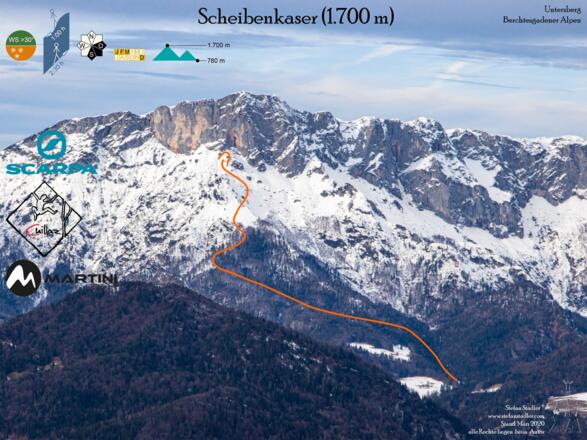 Übersichtsbild Skimo Scheibenkaser - Topo