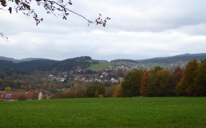 Blick hinab nach Bad Kötzting