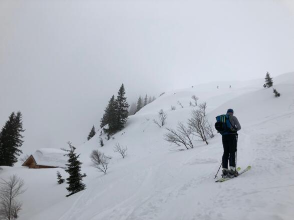 Bei der Jagdhütte nach ca. 1h15min