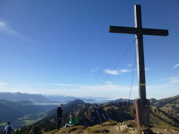 Gipfelkreuz Siplinger Kopf -Blickrichtung Westen