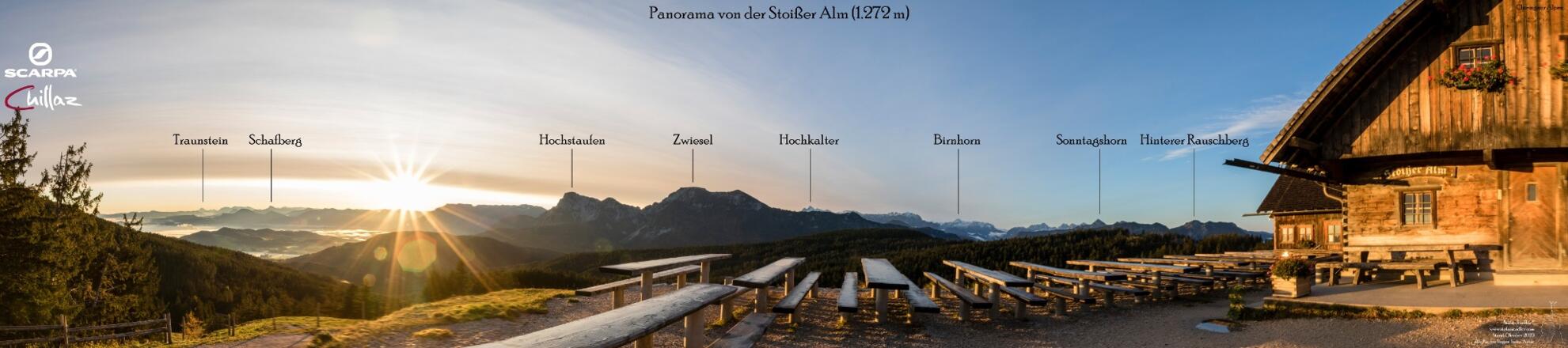 Guten Morgen Panorama an der Stoißer Alm.