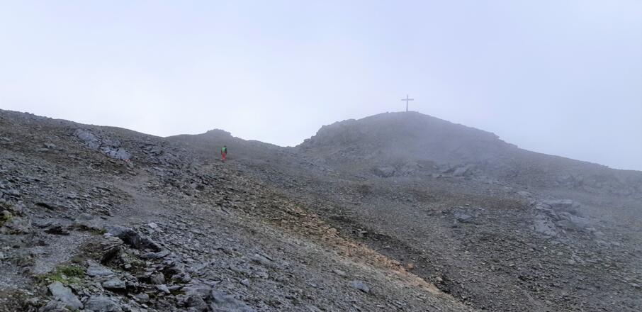 Kurzer, ca. 50 hm, Gegenanstieg zur Grafmartspitze.