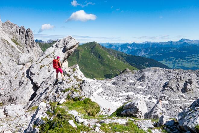 Das Drusator ist erreicht. Blick Richtung Lindauerhütte, von der wir kamen.