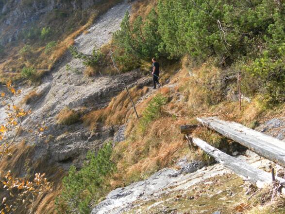 Bachschlucht und Erosionsgelände