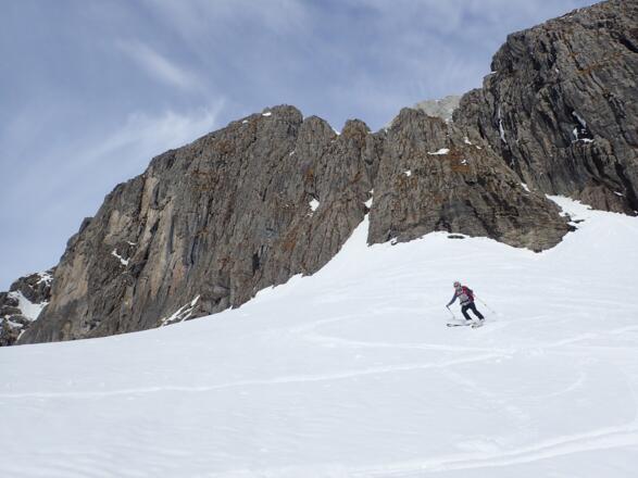 Abfahrt vom höchsten Punkt am Mitterriedel
