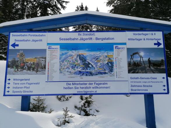 Pistenskitour - Fageralm / Info Tafel