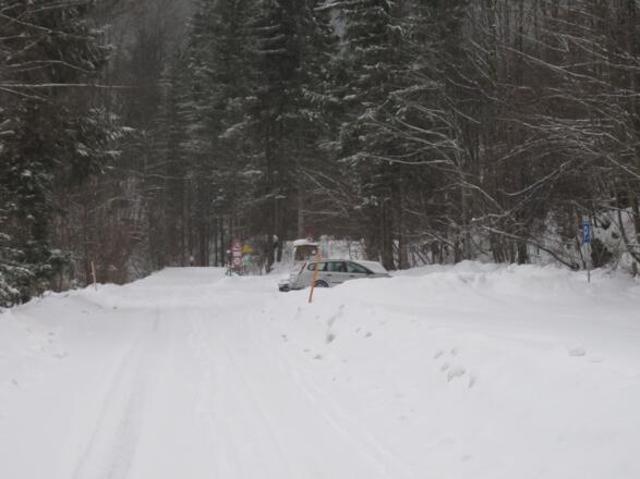 Wanderparkplatz in Brand bei Ruhpolding