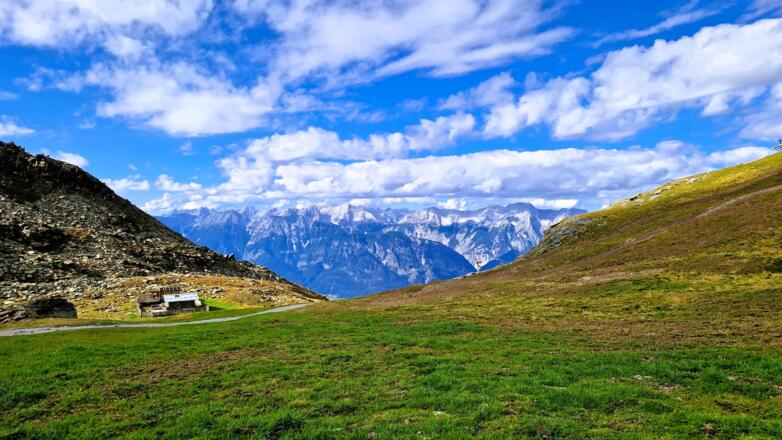 Tulfein Jöchl - Blick auf die Schaferhütte