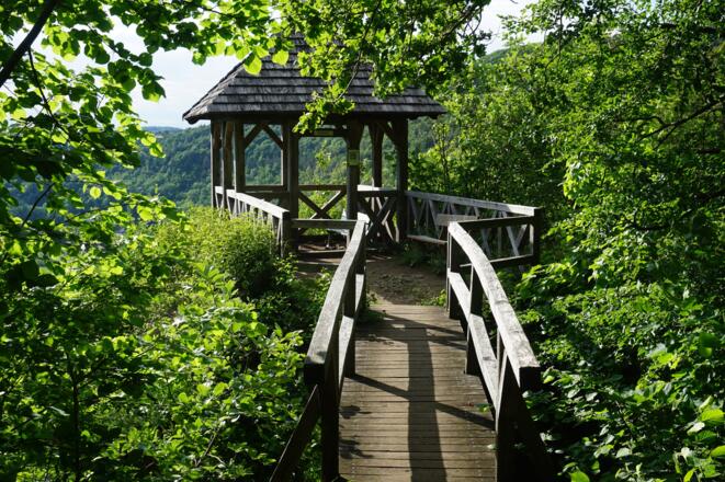 Der Aussichts-Pavillon oberhalb von Muggendorf
