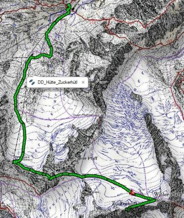 Kartenausschnitt der Tour