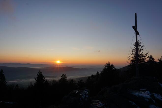 Sonnenuntergang am Mühlriegel